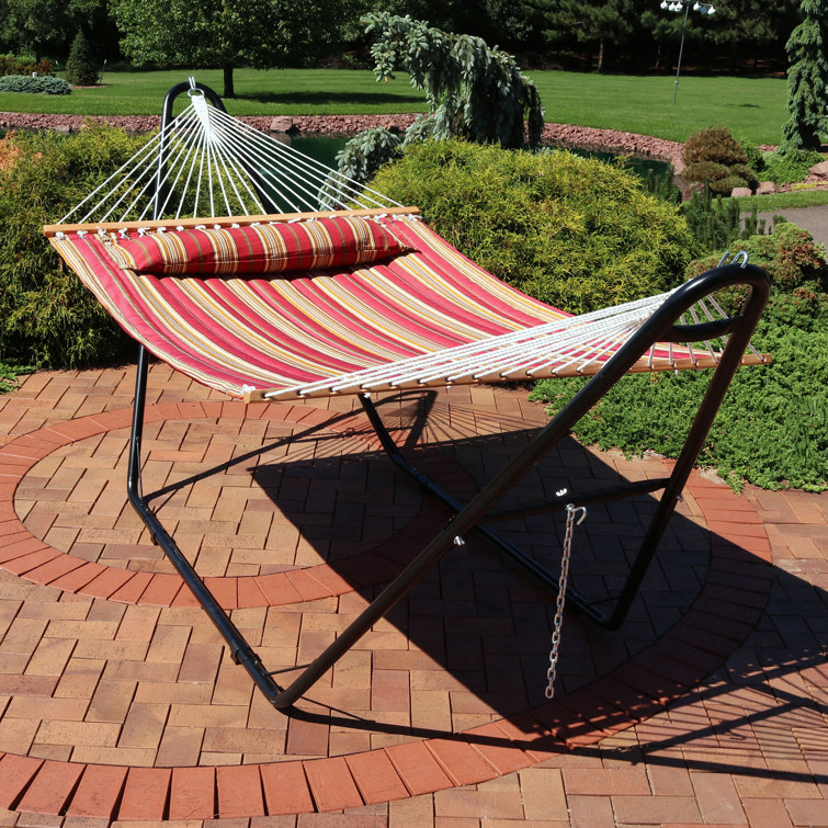 Arlmont & Co. Harrington Double Spreader Bar Hammock with Stand
